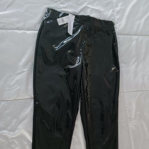 TOPSHOP BLACK VINYL PANT
